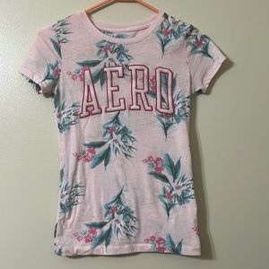 This is a pink shirt (with pattern), size S, from Aéropostale